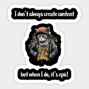 I don't always create content, but when I do, it's epic! Sticker